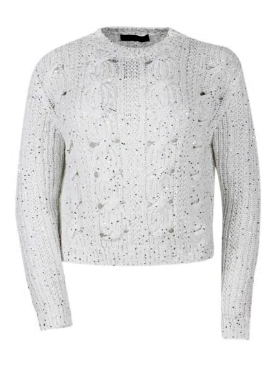 LORENA ANTONIAZZI SWEATER  WHITE