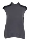 Lorena Antoniazzi Knitted Vest In Blue
