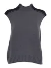 Lorena Antoniazzi Knitted Vest In Blue