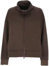 Lorena Antoniazzi Zip-fastening Sweatshirt In Brown