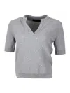 Lorena Antoniazzi Suéter Cuello Redondo - Gris In Grey