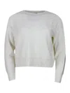 Lorena Antoniazzi Wool Blend Crewneck In White