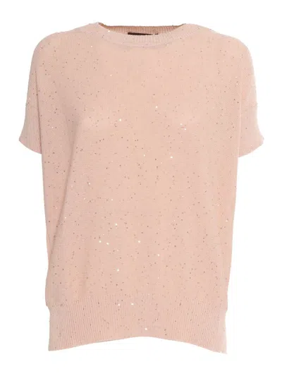 Lorena Antoniazzi Knit T-shirt In Pink