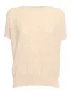 Lorena Antoniazzi Short-sleeved Knitted T-shirt In White