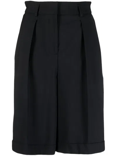 LORENA ANTONIAZZI TAILORED HIGH-WAISTED BERMUDA SHORTS WITH PLEATED FRONT