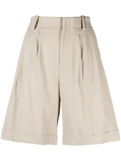 LORENA ANTONIAZZI TAILORED HIGH-WAISTED BERMUDA SHORTS WITH PLEATED FRONT
