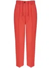 Lorena Antoniazzi Tailored Tapered-leg Trousers In Red