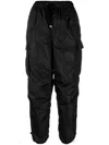 Lorena Antoniazzi Tapered Cotton Cargo Trousers In Schwarz