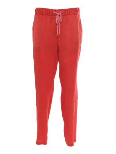 Lorena Antoniazzi Tapered Red Pants