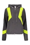 Lorena Antoniazzi Technical Fabric Hooded Jacket In Grey