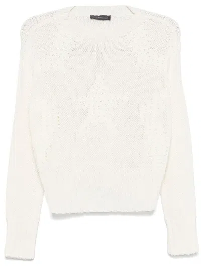 LORENA ANTONIAZZI LORENA ANTONIAZZI TEXTURED STAR PATTERN KNIT TURTLENECK SWEATER