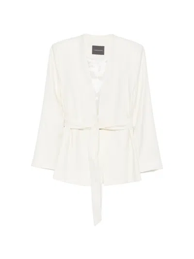 Lorena Antoniazzi Tie-belt Jacket In White