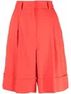 Lorena Antoniazzi Turn-up Hem Shorts In Red