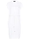 Lorena Antoniazzi Twill Midi Dress In Weiss