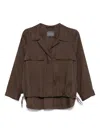 Lorena Antoniazzi Twill-hemdjacke In Braun