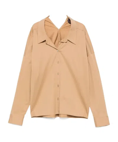 Lorena Antoniazzi Twill Shirt In Light Brown