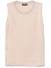 Lorena Antoniazzi Pink Satin-finish Tank Top In Neutral