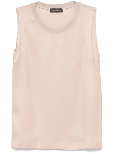 Lorena Antoniazzi Twill-weave Vest In Pink