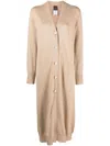 Lorena Antoniazzi V-neck Knitted Longline Cardigan In Neutrals