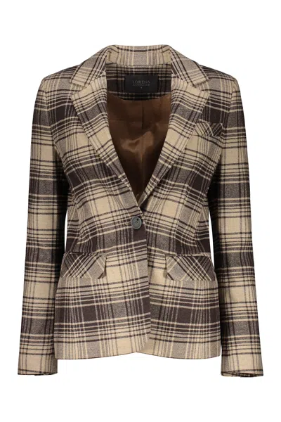 Lorena Antoniazzi Virgin Wool Blazer In Beige