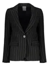 Lorena Antoniazzi Virgin Wool Blazer In Black