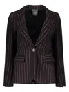 Lorena Antoniazzi Virgin Wool Blazer In Brown