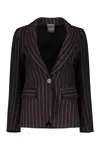 Lorena Antoniazzi Virgin Wool Blazer In Brown