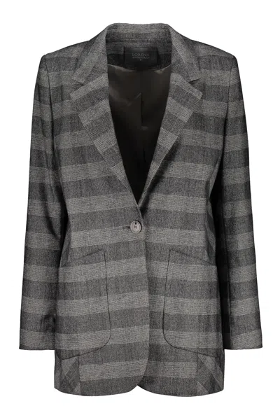 Lorena Antoniazzi Virgin Wool Blazer In Gray