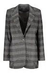 Lorena Antoniazzi Virgin Wool Blazer In Grey