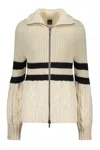 Lorena Antoniazzi Virgin Wool Blend Cardigan In Ivory