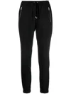Lorena Antoniazzi Virgin Wool-blend Track Pants In Schwarz