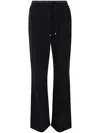 Lorena Antoniazzi Virgin Wool Track Pants In Black