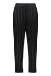 Lorena Antoniazzi Virgin Wool Trousers In Black