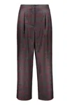 Lorena Antoniazzi Virgin Wool Trousers In Blue
