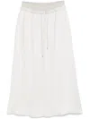 Lorena Antoniazzi Drawstring Midi Skirt In White