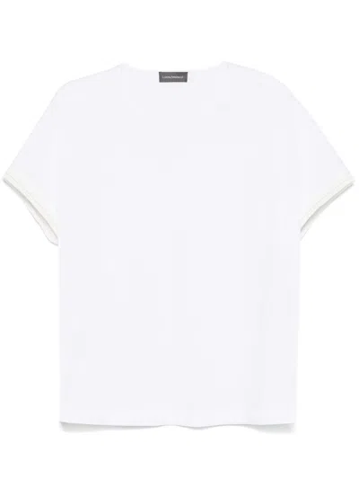Lorena Antoniazzi White Rolled Sleeve Short-sleeve Cotton T-shirt