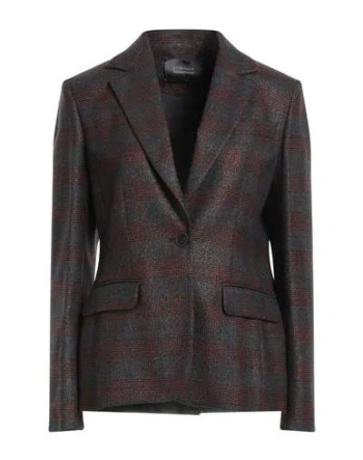 Lorena Antoniazzi Woman Blazer Brown Size 6 Virgin Wool, Elastane, Polyester