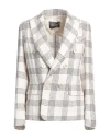 Lorena Antoniazzi Woman Blazer White Size 8 Linen, Polyamide In White