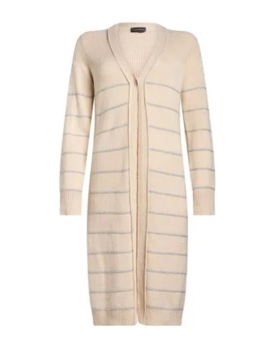 Lorena Antoniazzi Woman Cardigan Beige Size 6 Cashmere, Virgin Wool, Silk, Polyester In Neutral