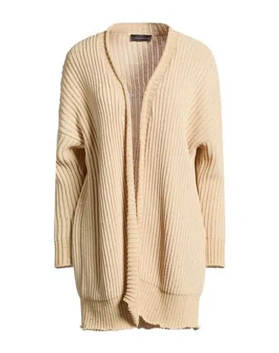 Lorena Antoniazzi Woman Cardigan Beige Size 6 Cotton, Polyamide, Polyester In Brown