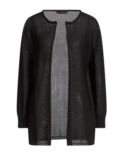Lorena Antoniazzi Woman Cardigan Black Size 10 Viscose, Polyester
