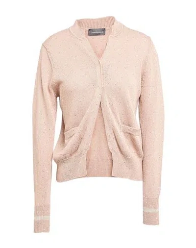Lorena Antoniazzi Woman Cardigan Blush Size 6 Cotton, Polyester, Viscose In Pink