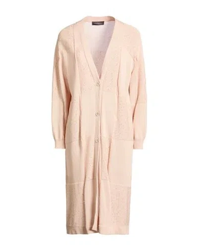 Lorena Antoniazzi Woman Cardigan Light Pink Size 6 Cotton, Polyamide, Polyester