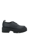 Lorena Antoniazzi Woman Lace-up Shoes Black Size 8 Leather In Black