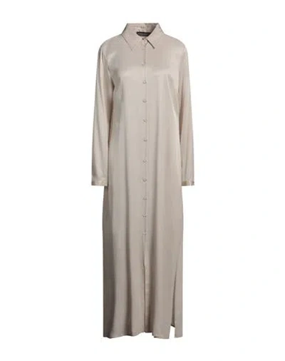 Lorena Antoniazzi Woman Maxi Dress Beige Size 8 Acetate, Silk, Virgin Wool, Viscose, Polyester In Beige
