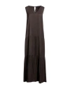 Lorena Antoniazzi Woman Maxi Dress Dark Brown Size 4 Acetate, Silk
