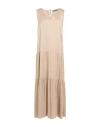 Lorena Antoniazzi Woman Maxi Dress Taupe Size 10 Acetate, Silk In Grey