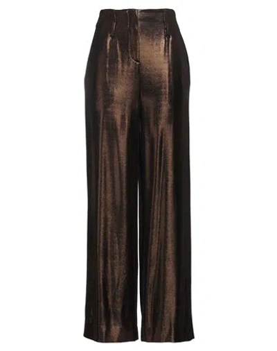 Lorena Antoniazzi Woman Pants Bronze Size 6 Viscose, Polyamide, Elastane In Yellow