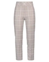 Lorena Antoniazzi Woman Pants Taupe Size 0 Virgin Wool, Viscose, Linen, Elastane In Grey
