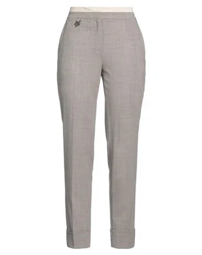 Lorena Antoniazzi Woman Pants Grey Size 8 Virgin Wool, Elastane